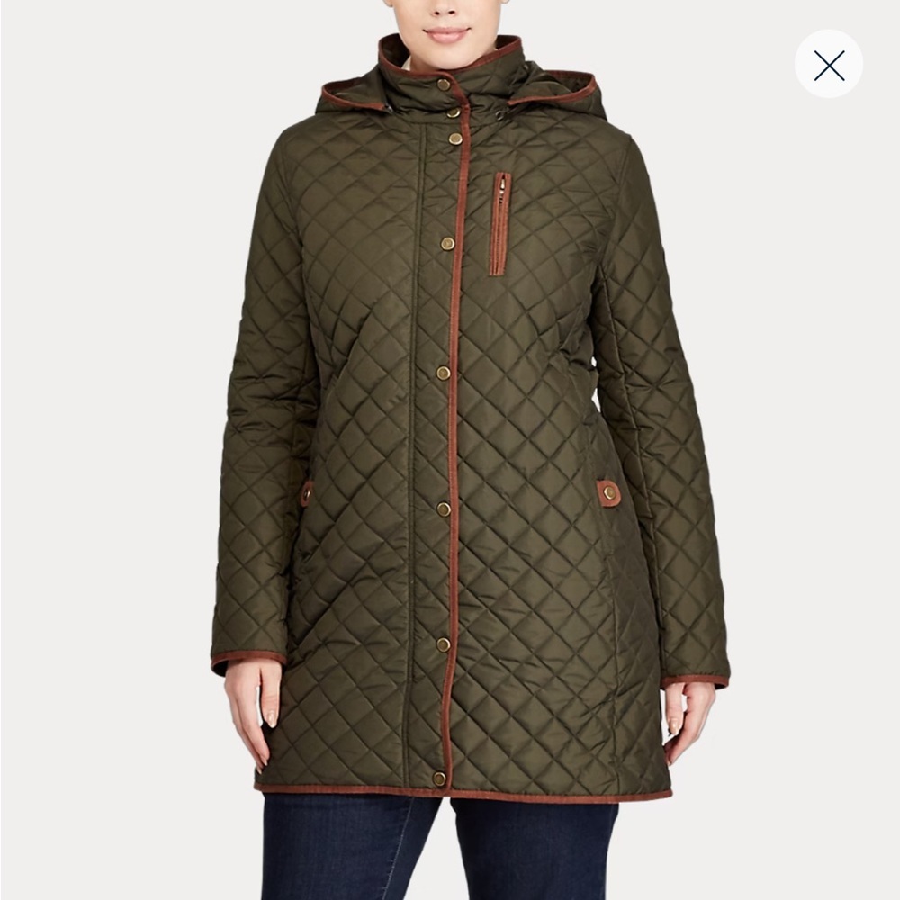 Lauren Ralph Lauren Olive Quilted Jacket